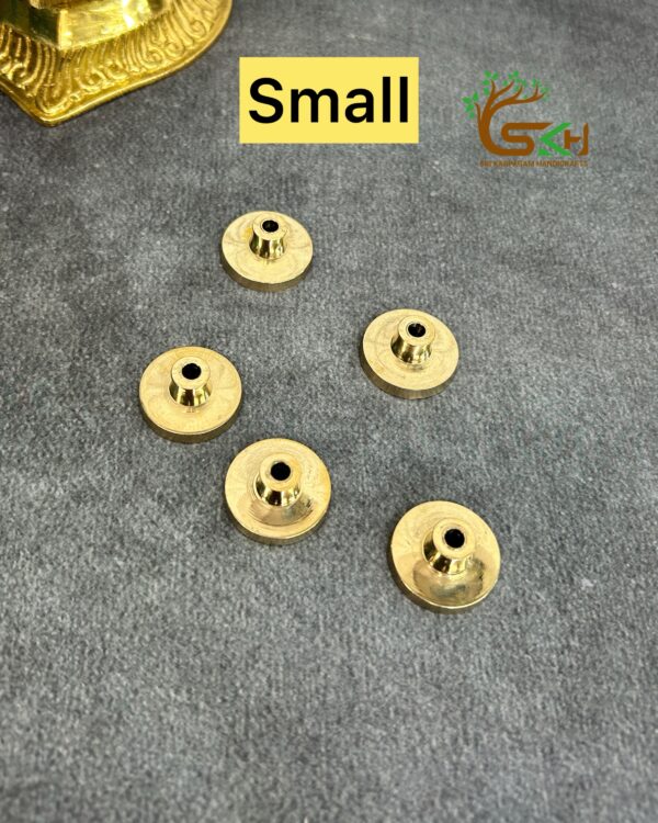 Brass Flat Thiri Holder - Small size (2.5 cm Diameter) |Single Piece