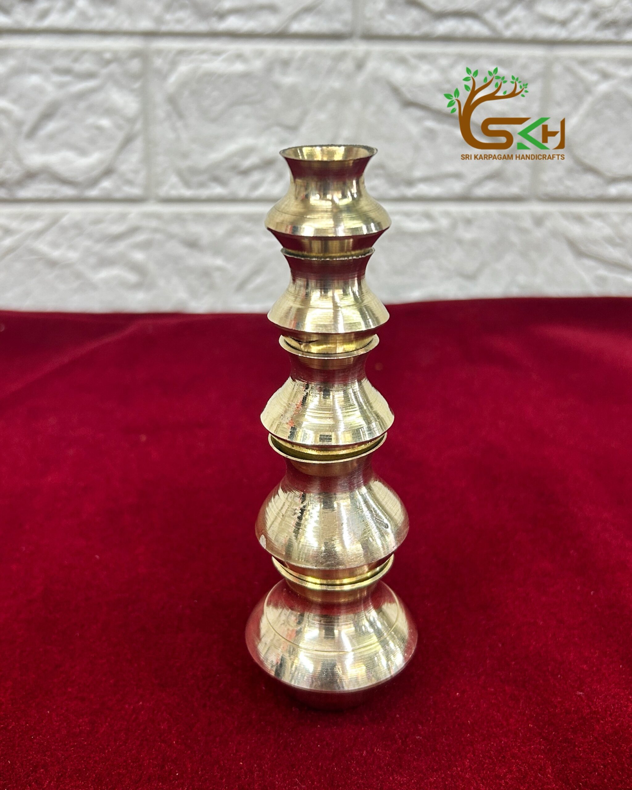 Brass Kubera Panai / Gada Set - 5.5 inch size - Image 4