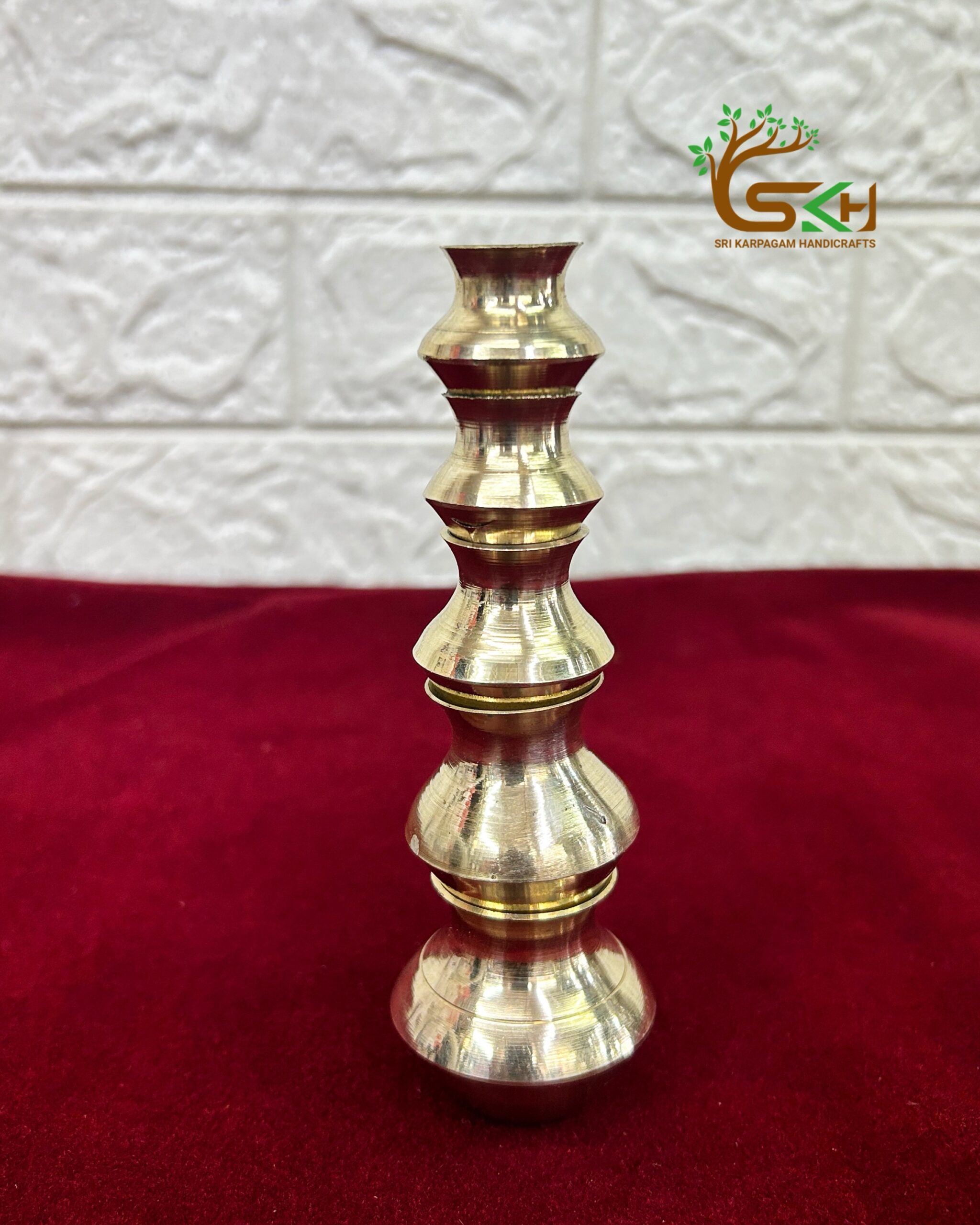 Brass Kubera Panai / Gada Set - 5.5 inch size - Image 3