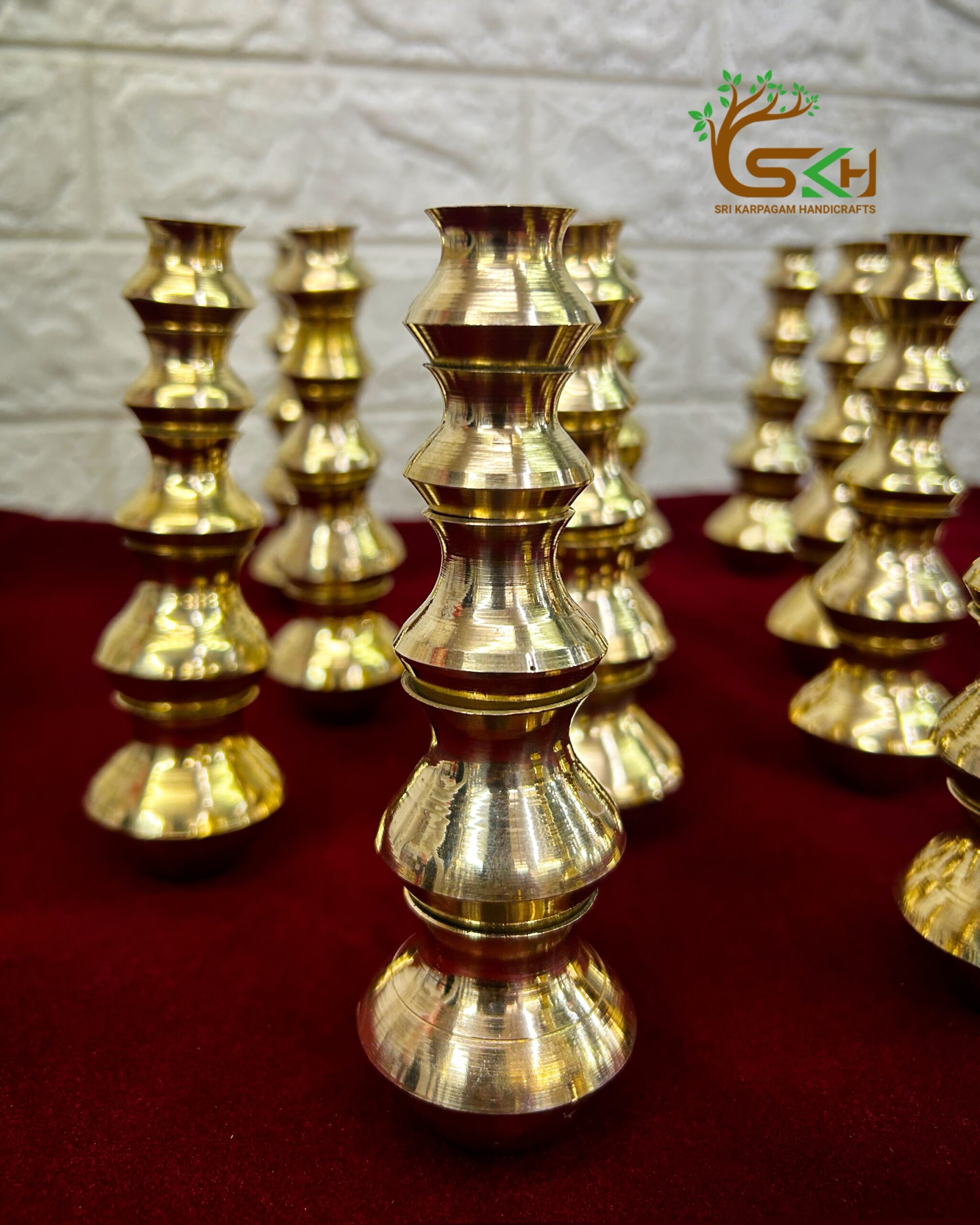 Brass Kubera Panai / Gada Set - 5.5 inch size