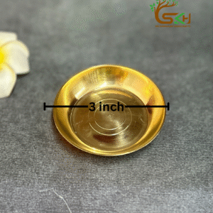Brass plate for Pooja / offering Neivedhyam | Heavy Quality | 3 inch Dia