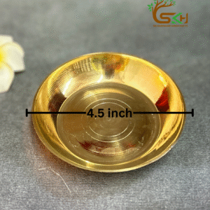 Brass plate for Pooja / offering Neivedhyam | Heavy Quality | 4.5 inch Dia
