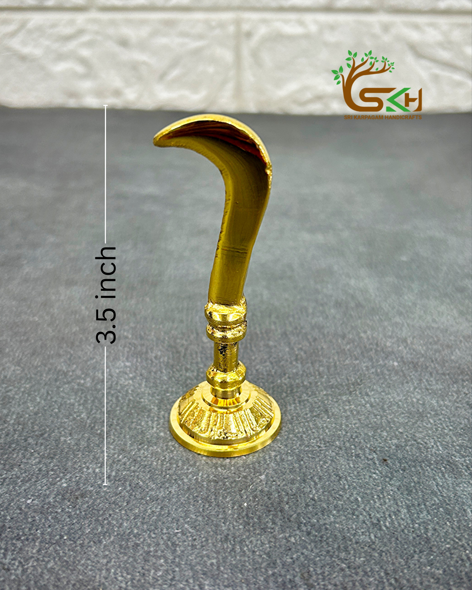 Brass Aruval with Stand - 3.5 inch