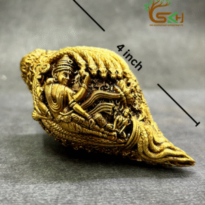 Brass Super Fine Finish Lakshmi Narayana Sangu for Pooja | Handmade | 4 inch length