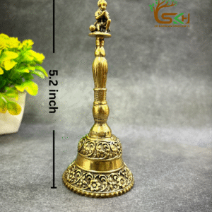 Brass Bell | Ghanti | Super Fine finish | Handcrafted for Pooja | 5.2 inch Height