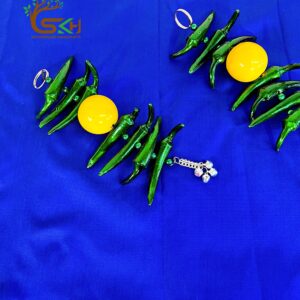 Nimbu Mirchi Evil Eye Charm Protection Decor Spiritual Wall Hanging Nimbu Mirchi Evil Eye Protector Spiritual Symbol for Home SpiritualDecor