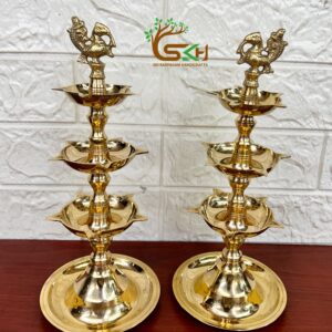 Brass 3 step Deepam ( Pair )