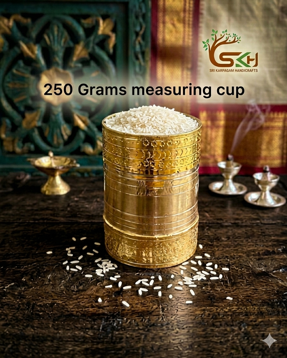 Brass Rice Measuring Cup / Padi – 250 grams approx measuring capacity