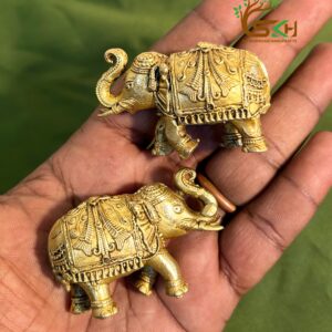 Brass Mini Elephant | 1.5 inch height (Pair)
